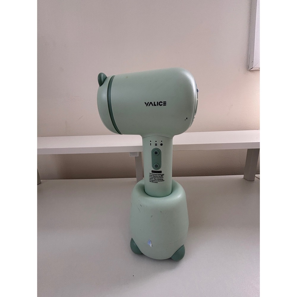 Yalice YBF-02 Cordless Baby Hair Dryer Mint Green Portable with Charging Base